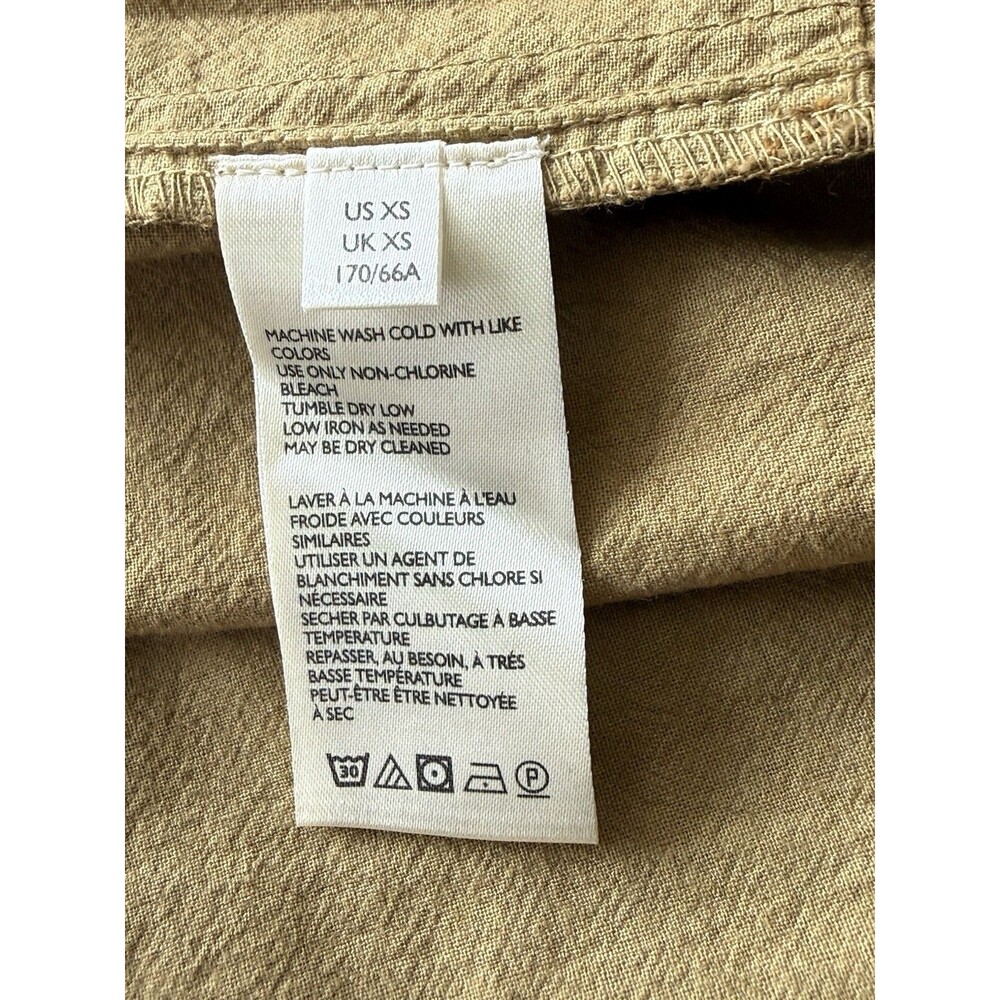 Free People Mariposa Mini Skirt Cocoa Pleated Utility Cotton Raw Hem XS NWT - Picture 6 of 9